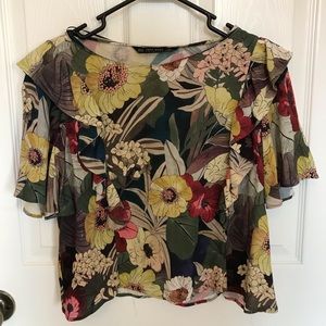 Top and Bottom floral print set Zara